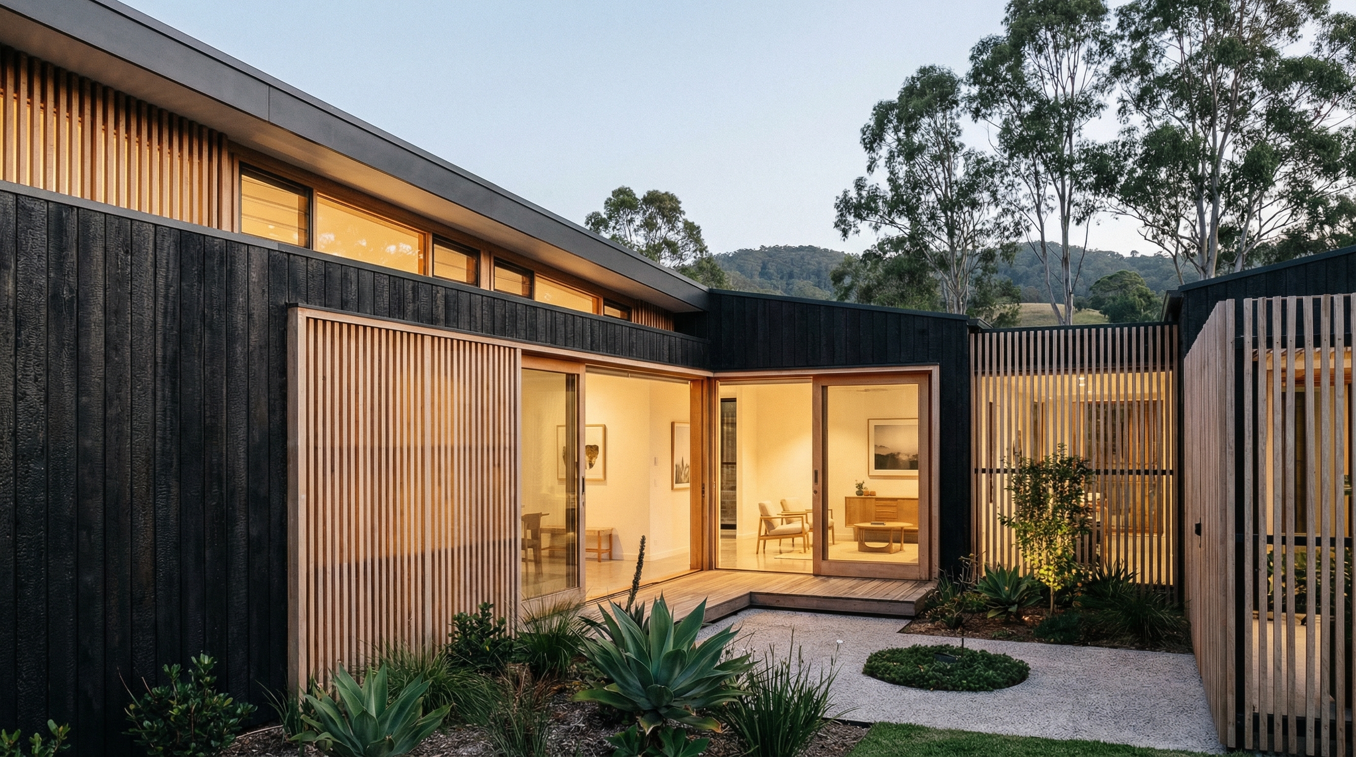 Verandah of a contemporary home in Kin Kin, Queensland
