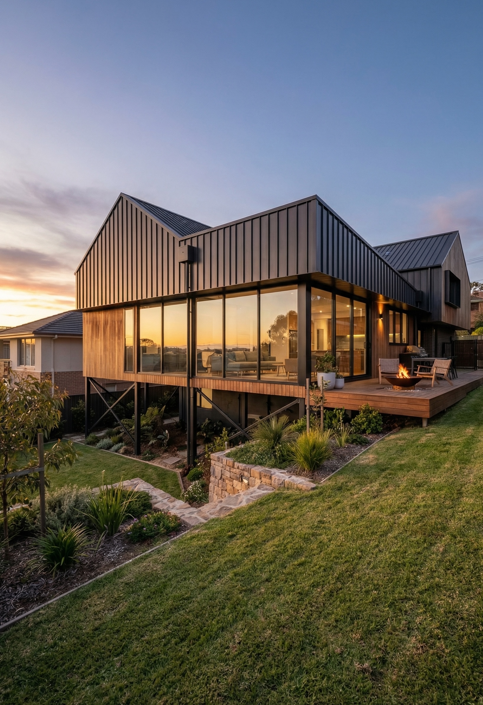 Sloped block home design and construction Brisbane