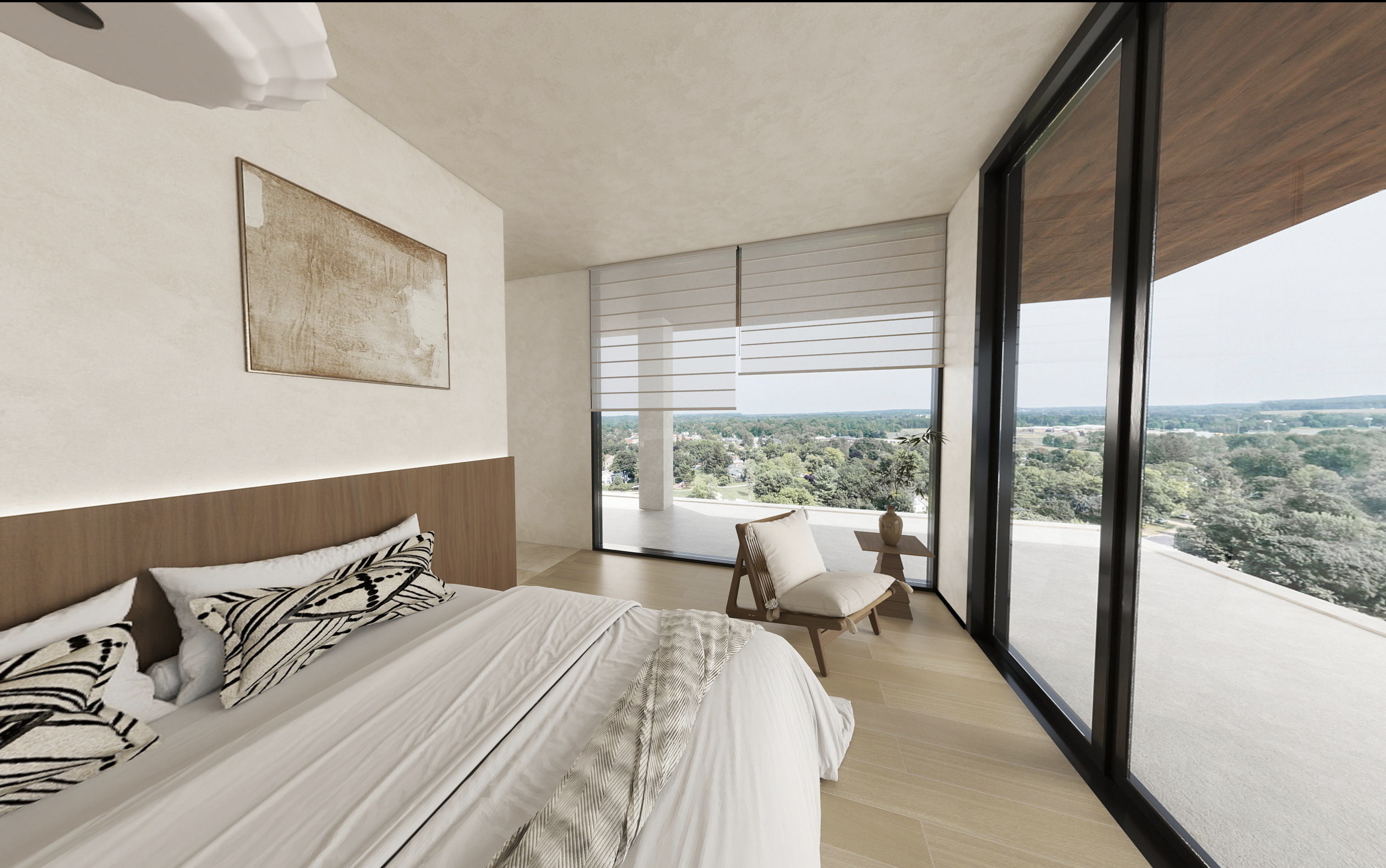 Living space with ocean view