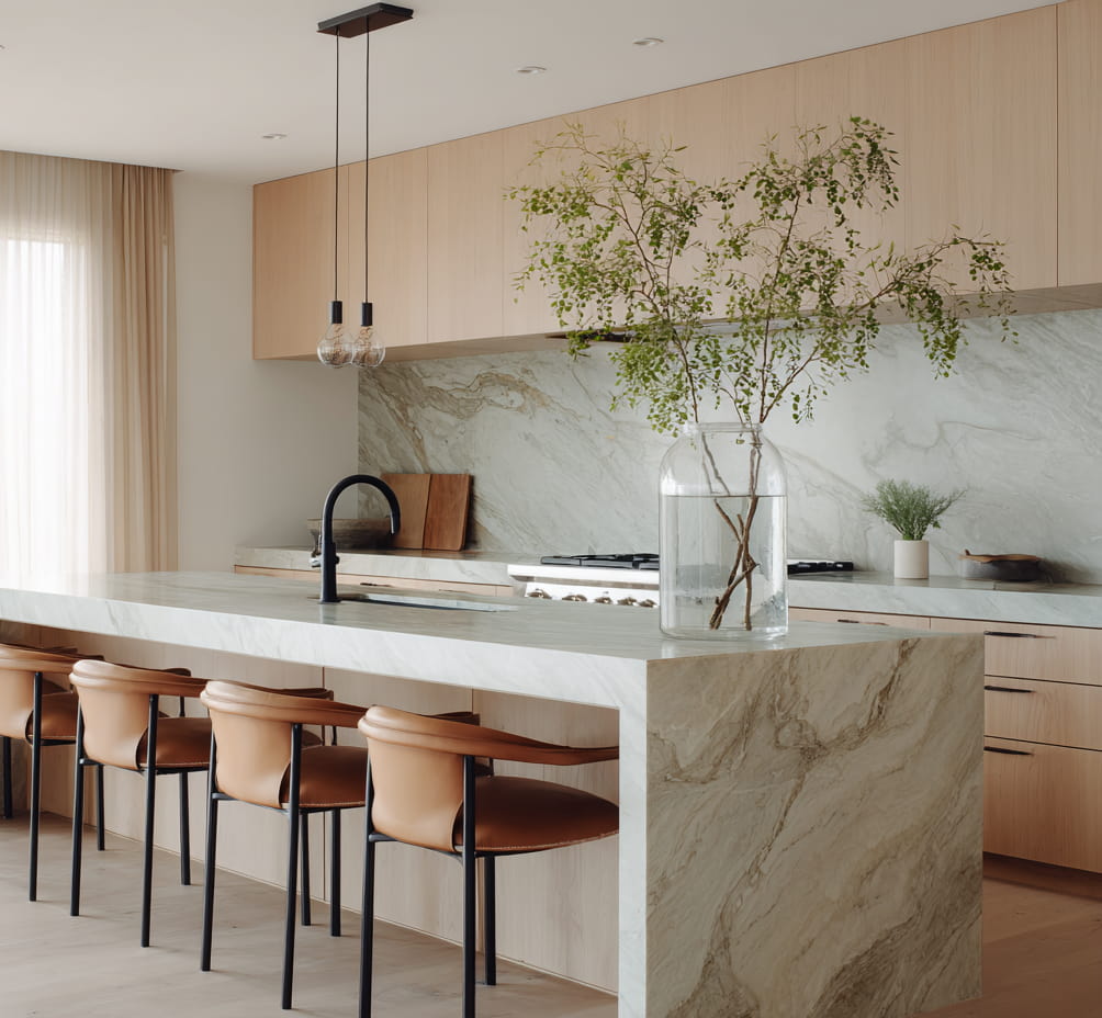 Japandi style kitchen