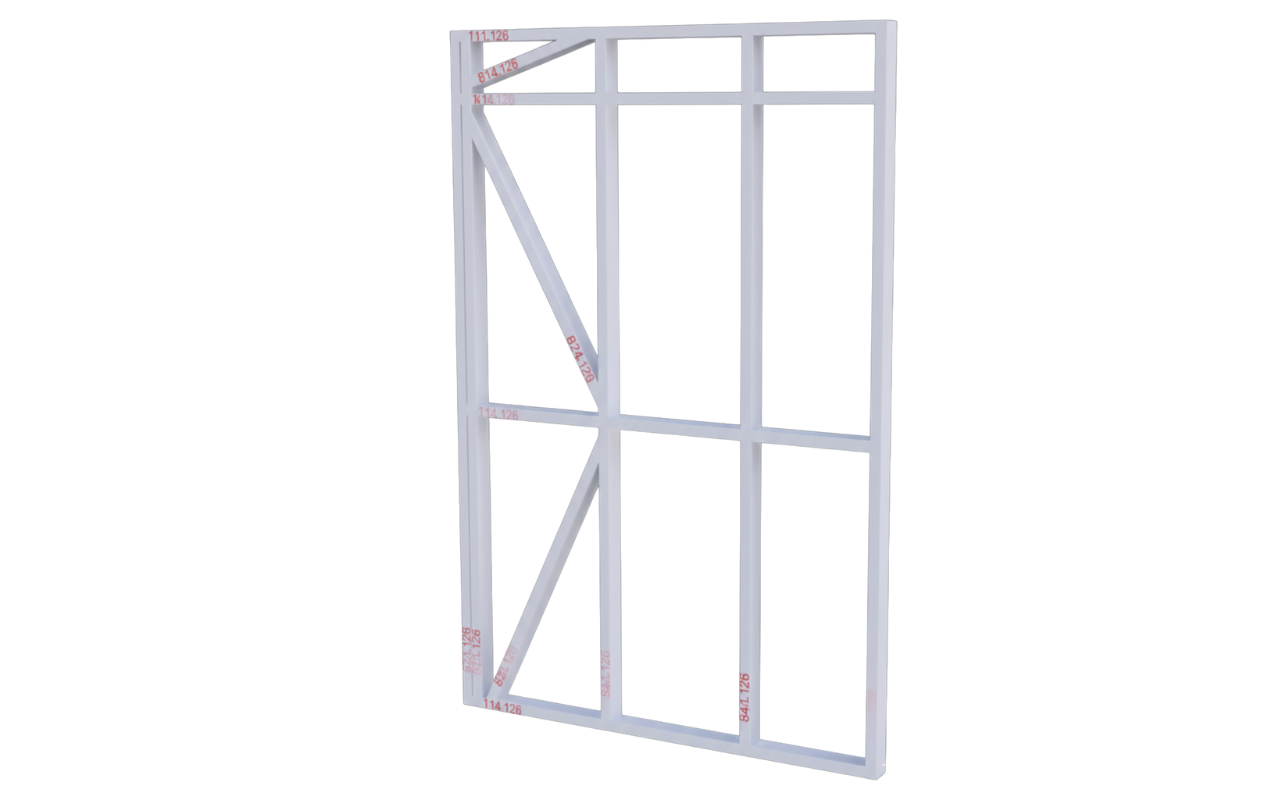 Assembled steel wall frames